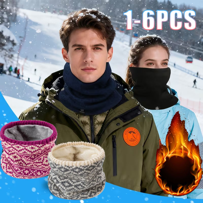 Neck Gaiter Fleece - 1-6 шт. Зимний вязаный шейный гетр