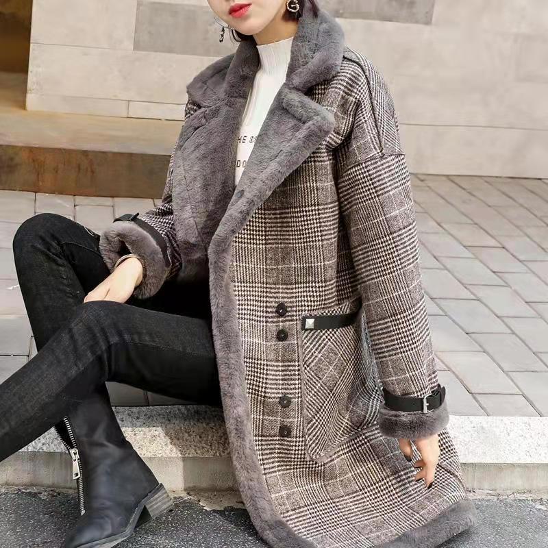 Wool Coat Peacoat - Зимнее теплое пальто 2026: плюшевое, толстое,