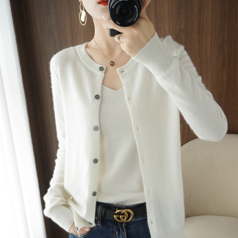 Wool Coat Peacoat - Женский трикотажный кардиган из натуральной шерсти,