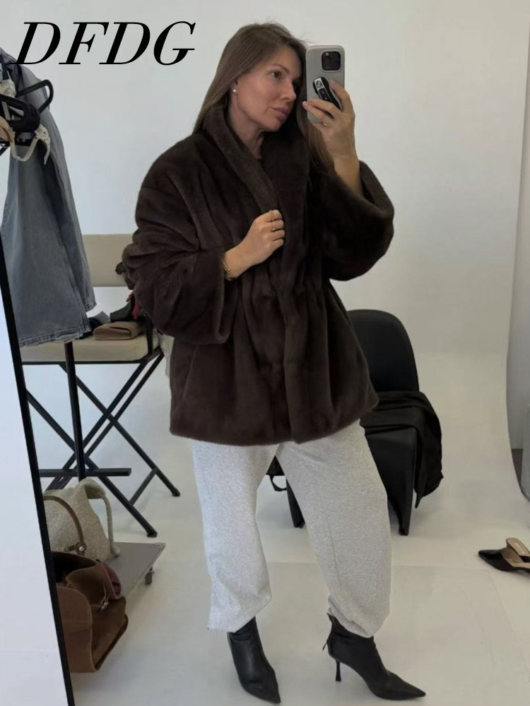 Wool Coat Peacoat - DFDG женская осень-зима 2025 простая повседневная
