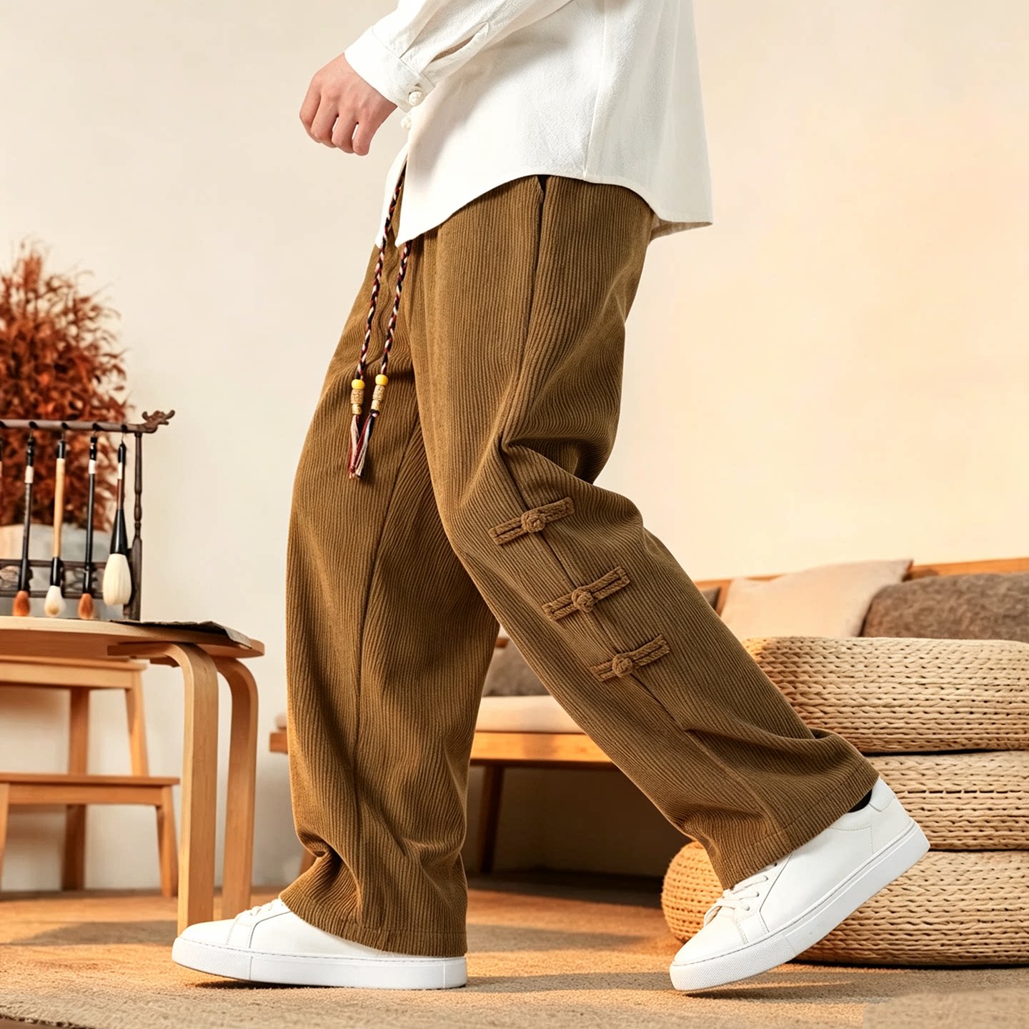 Corduroy Pant Warm - Мужские брюки, новые, осенние, теплые, утепленные,