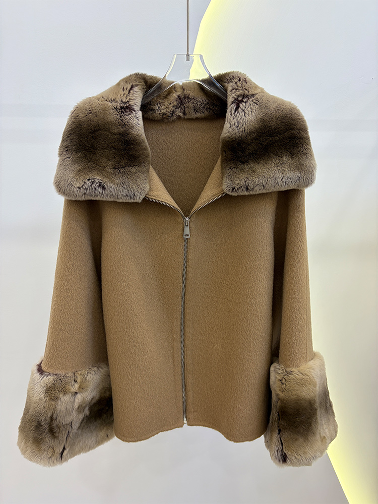 Wool Coat Peacoat - Зимнее женское пальто 2026 года с