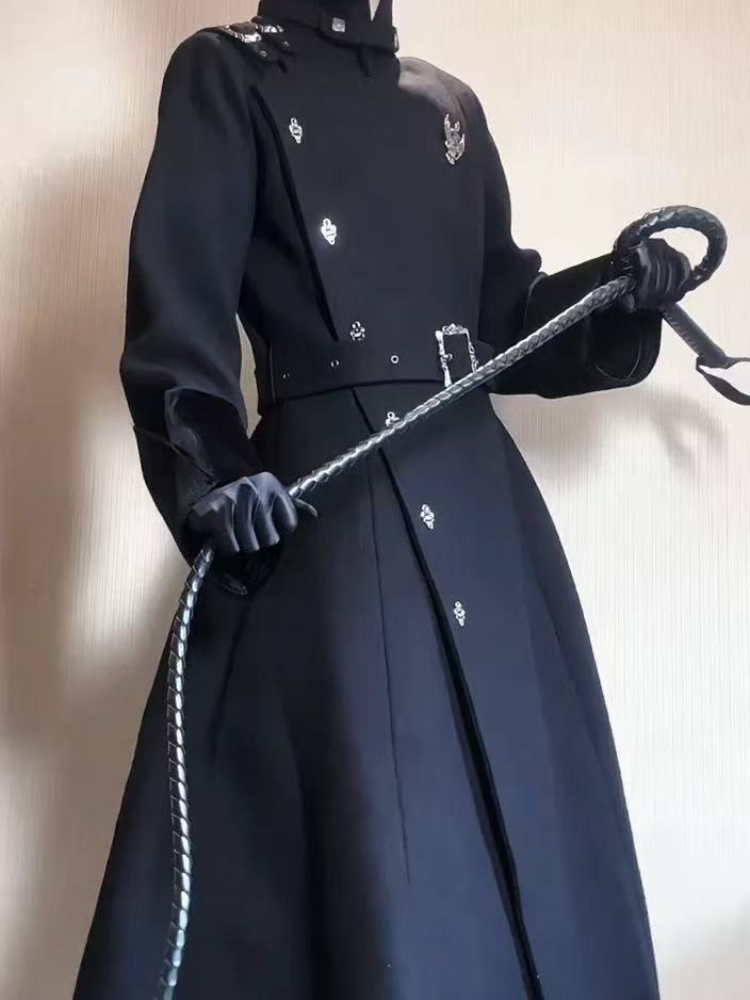 2025 зимнее готическое тонкое  – обзор и цена Wool Coat Peacoat