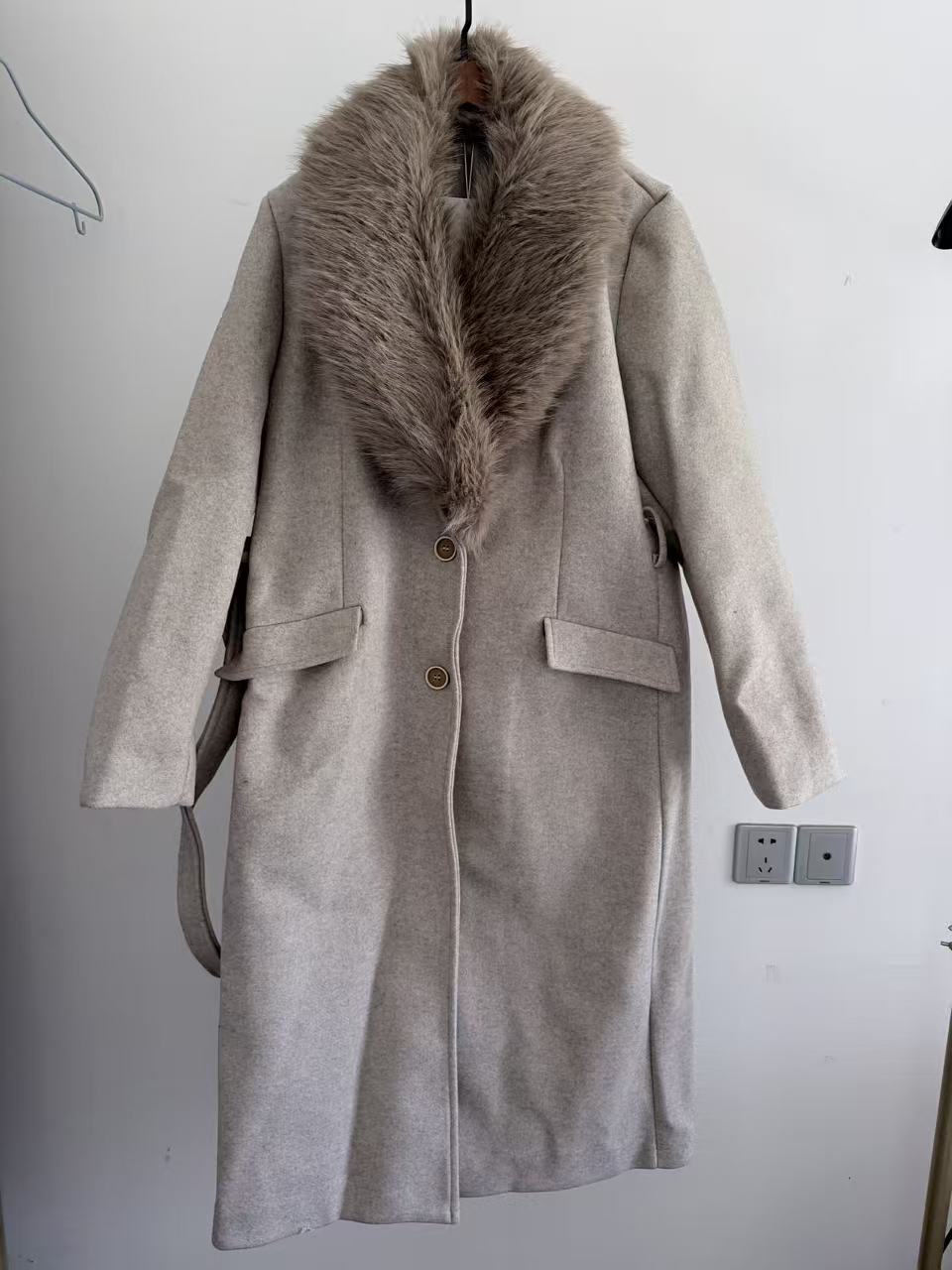 Женский пояс, теплое пальто с  – обзор и цена Wool Coat Peacoat