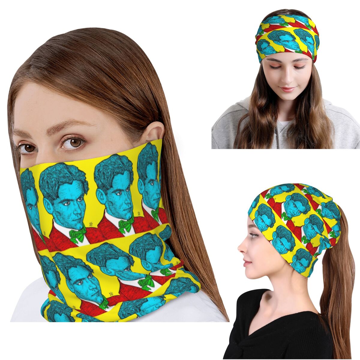 Бандана-шарф-труба с портретом – обзор и цена Knit Beanie Hat Warm