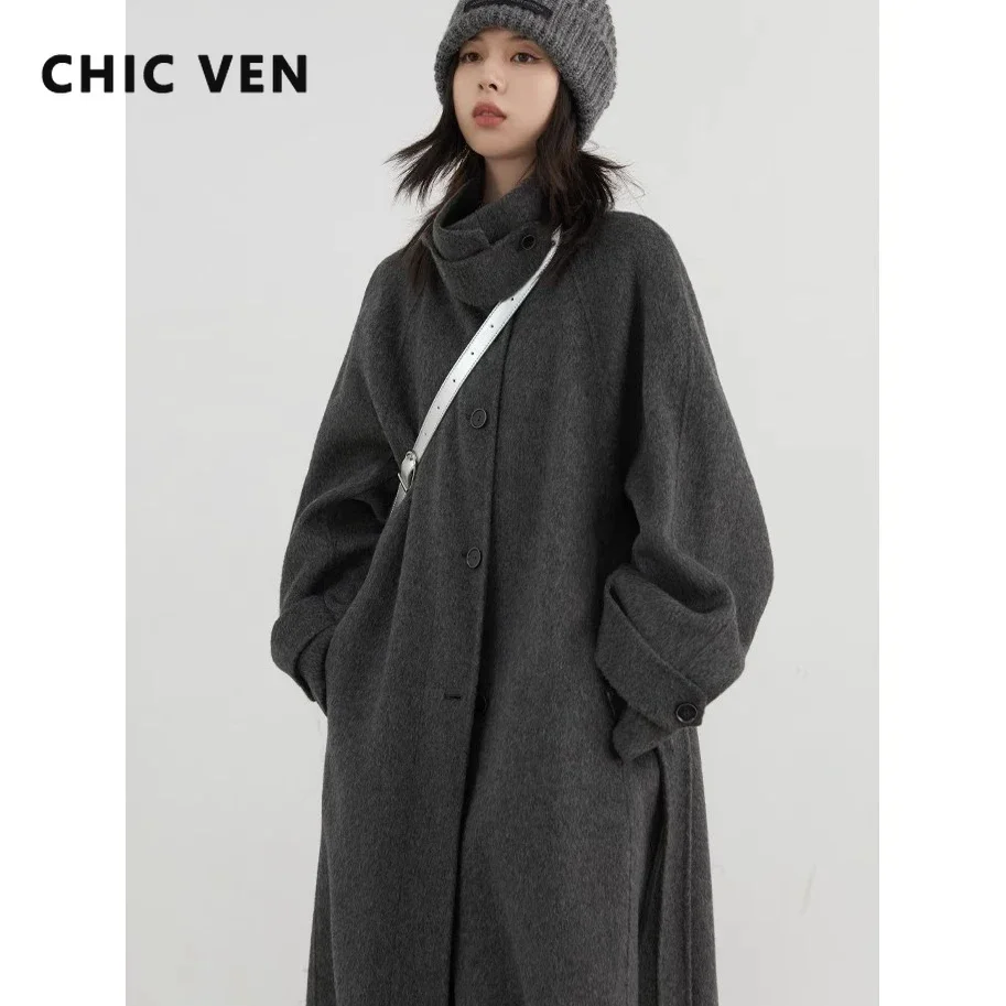 CHIC VEN корейское женское шер – обзор и цена Wool Coat Peacoat