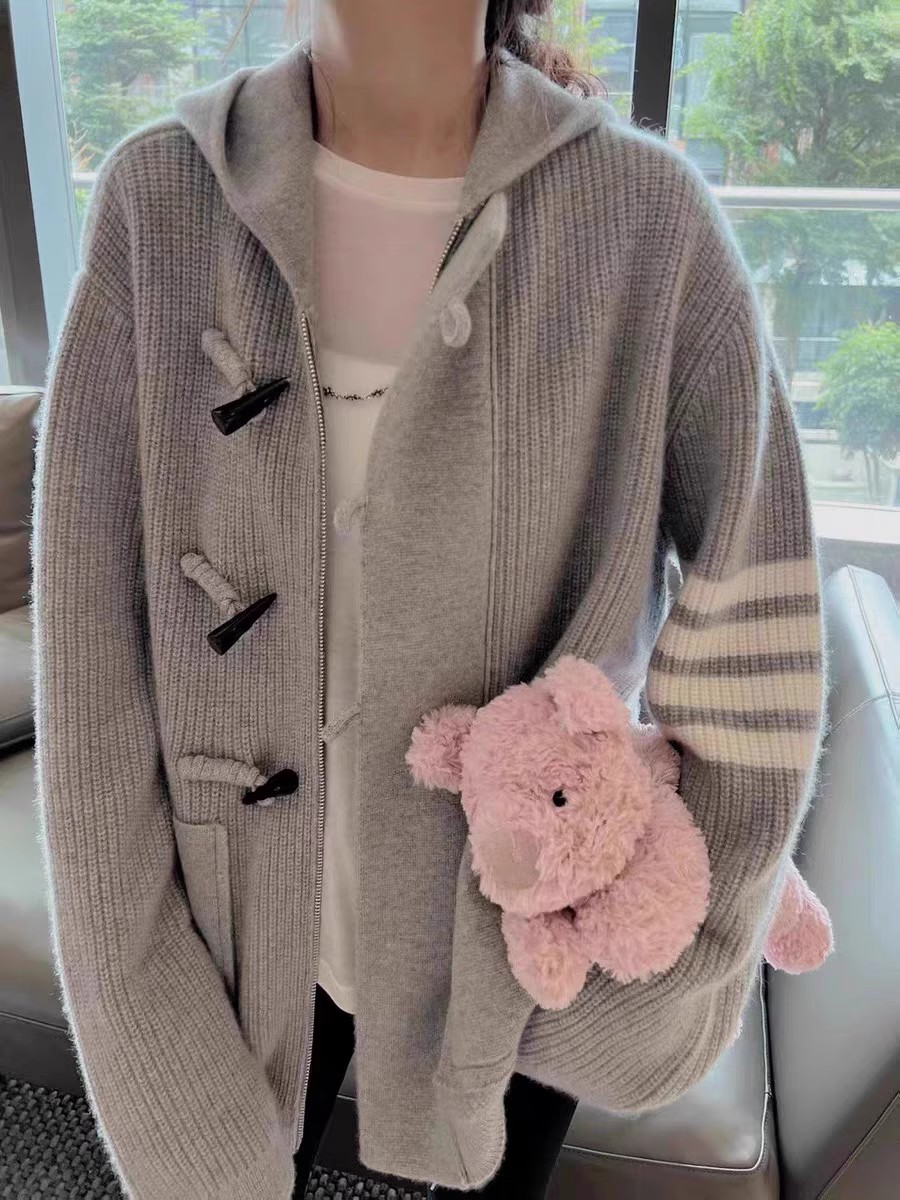 Женский вязаный кардиган с кап – обзор и цена Wool Coat Peacoat