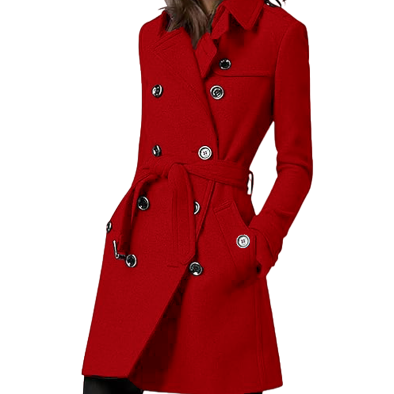 Женский плащ из смесовой шерст – обзор и цена Wool Coat Peacoat
