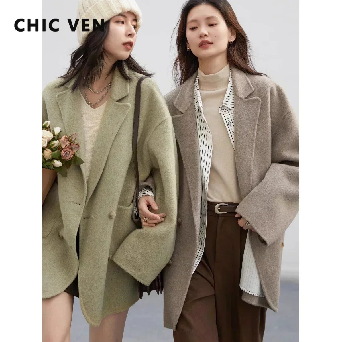 Женские шерстяные пальто CHIC  – обзор и цена Wool Coat Peacoat
