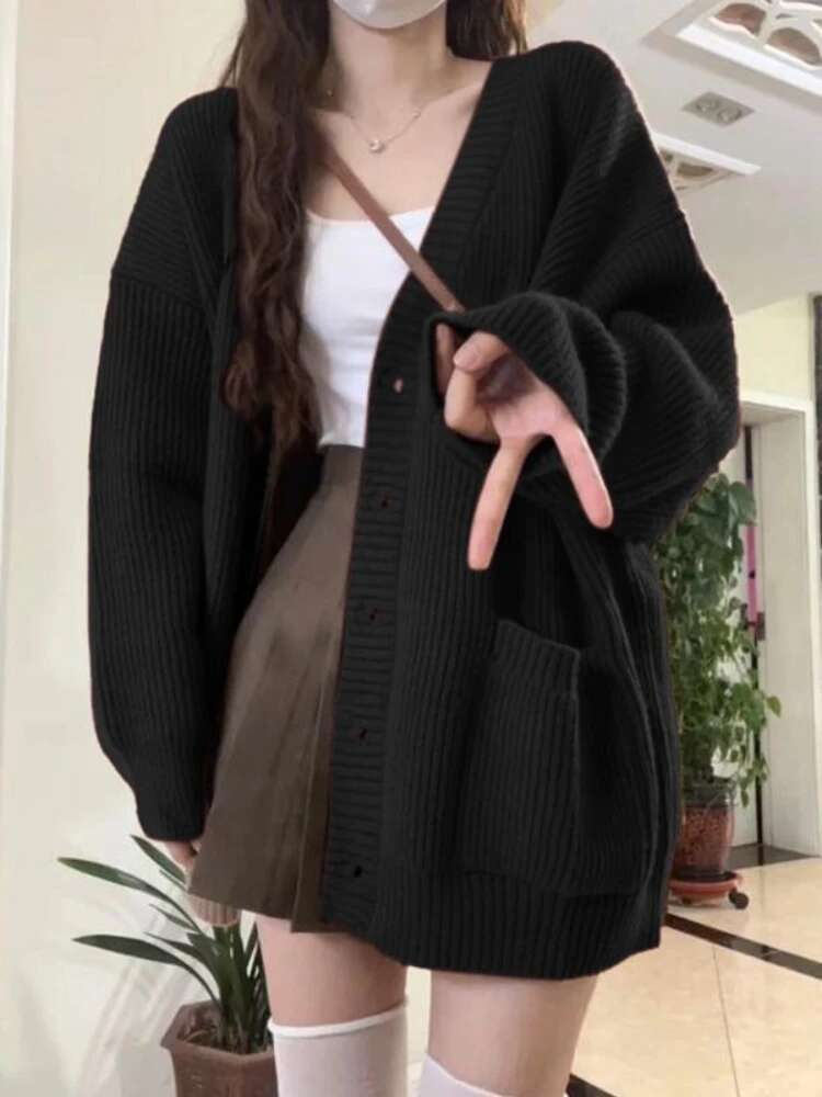 Свободный кардиган, женский вя – обзор и цена Wool Coat Peacoat