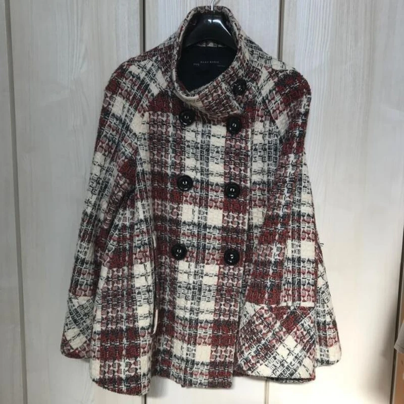 Теплое клетчатое пальто с высо – обзор и цена Wool Coat Peacoat